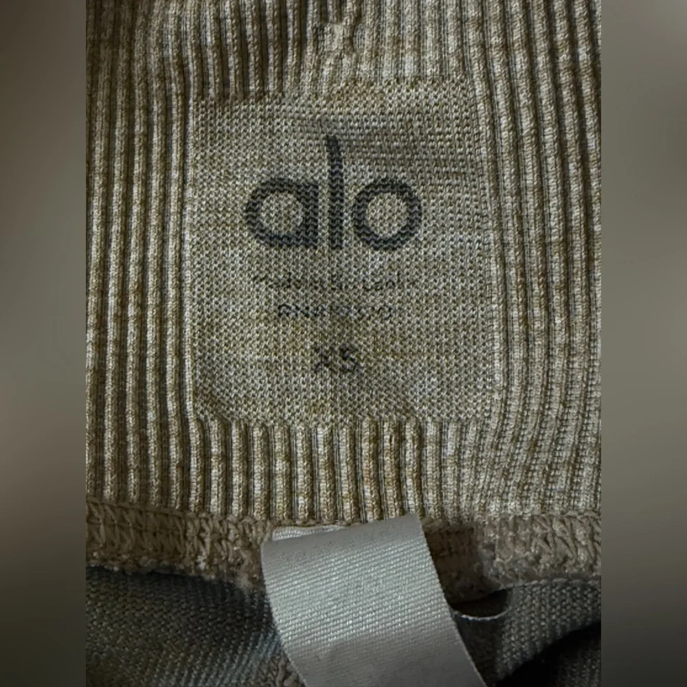 Alo Yoga Beige/green 7/8 High Waist Seamless Tempo Leggings Sz XS